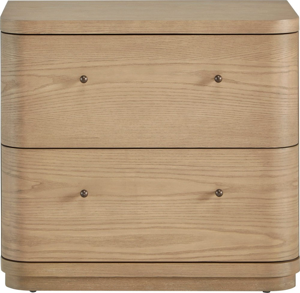 Modus Furniture - Penny Two Drawer White Ash Nightstand in Buff Cream  - QXUL81 view 2