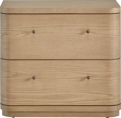 Modus Furniture - Penny Two Drawer White Ash Nightstand in Buff Cream  - QXUL81 view 2
