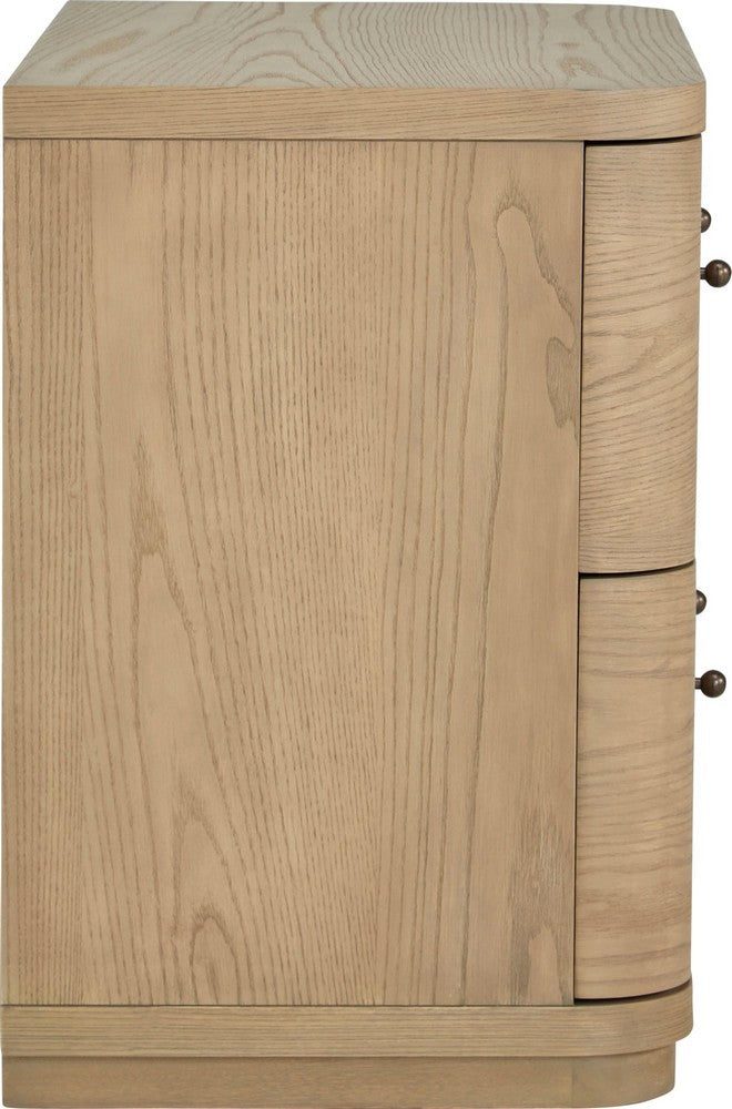 Modus Furniture - Penny Two Drawer White Ash Nightstand in Buff Cream  - QXUL81 view 3