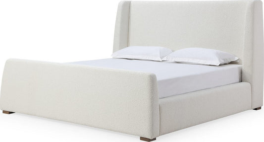 Modus Furniture - Presley Full-size Upholstered Platform Bed in Cottage Cheese Boucle - PCMZH4 view 1