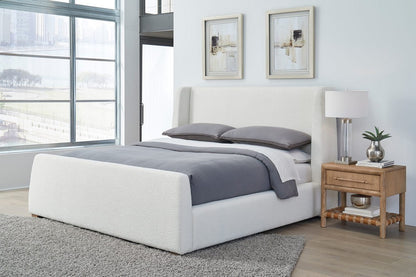 Modus Furniture - Presley Upholstered Wingback Platform Bed in Cottage Cheese Boucle (2026) - PCMZQ6 view 6