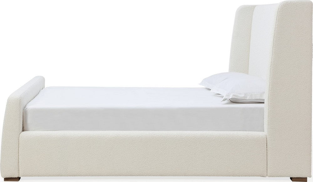 Modus Furniture - Presley Upholstered Wingback Platform Bed in Cottage Cheese Boucle (2026) - PCMZQ7 view 3
