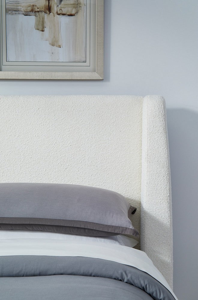 Modus Furniture - Presley Upholstered Wingback Platform Bed in Cottage Cheese Boucle (2026) - PCMZQ7 view 4