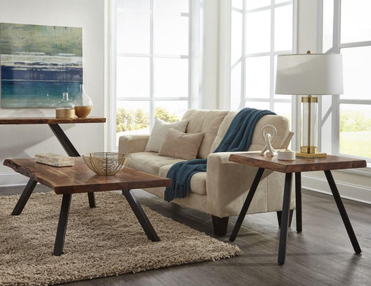 Modus Furniture - Reese Live Edge Rectangular Coffee Table in Natural Acacia - 3A6921 veiw 2