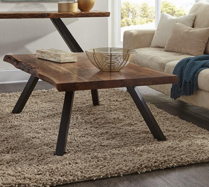Modus Furniture - Reese Live Edge Rectangular Coffee Table in Natural Acacia - 3A6921 veiw 3
