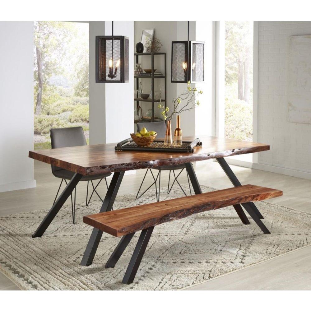 Modus Furniture - Reese Solid Wood Dining Bench in Natural Acacia - 3A6991 veiw 4