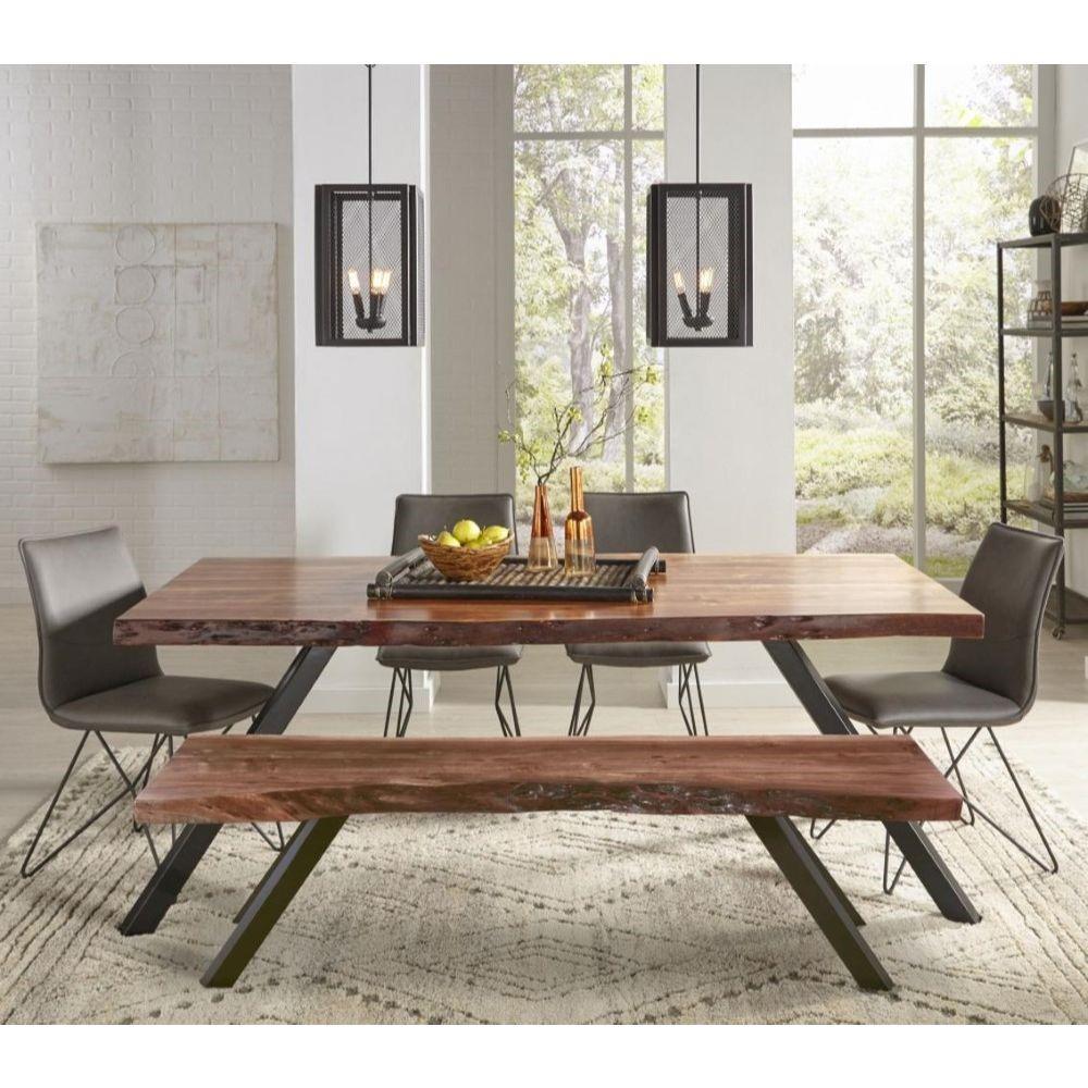 Modus Furniture - Reese Solid Wood Dining Bench in Natural Acacia - 3A6991 veiw 6