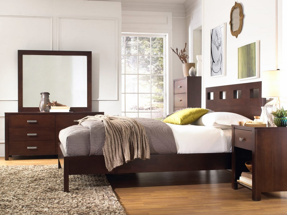 Modus Furniture - Riva California King-size Platform Bed in Chocolate Brown - RV26F6 view 5