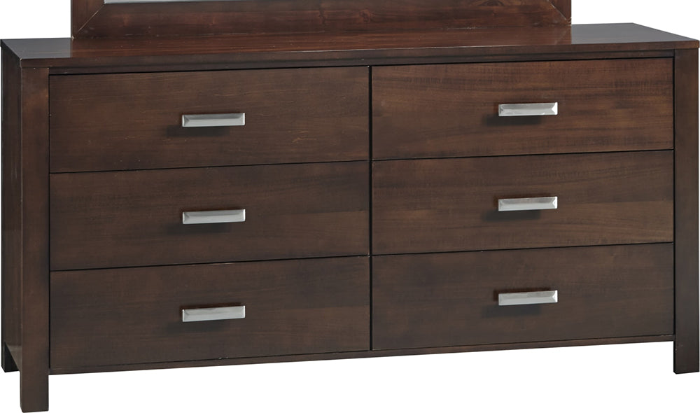 Modus Furniture - Riva Six Drawer Dresser in Chocolate Brown (2024) - RV2682A view 1