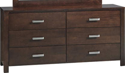 Modus Furniture - Riva Six Drawer Dresser in Chocolate Brown (2024) - RV2682A view 1