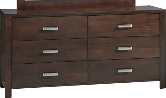 Modus Furniture - Riva Six Drawer Dresser in Chocolate Brown (2024) - RV2682A view 1