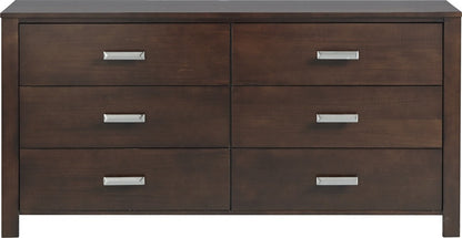 Modus Furniture - Riva Six Drawer Dresser in Chocolate Brown (2024) - RV2682A view 2