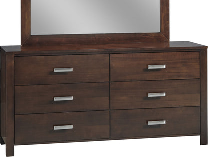 Modus Furniture - Riva Six Drawer Dresser in Chocolate Brown (2024) - RV2682A view 3