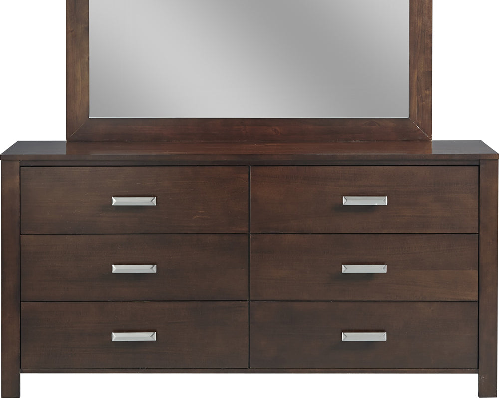Modus Furniture - Riva Six Drawer Dresser in Chocolate Brown (2024) - RV2682A view 4