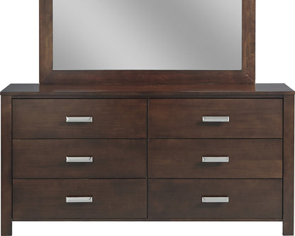 Modus Furniture - Riva Six Drawer Dresser in Chocolate Brown (2024) - RV2682A view 4