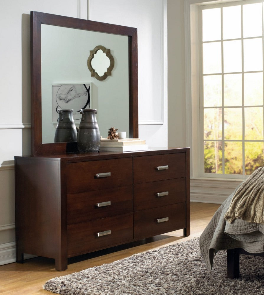 Modus Furniture - Riva Six Drawer Dresser in Chocolate Brown (2024) - RV2682A view 5
