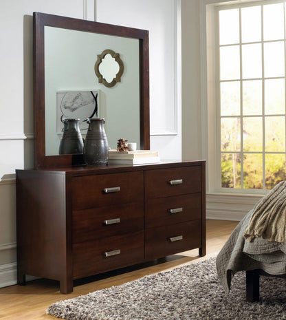 Modus Furniture - Riva Six Drawer Dresser in Chocolate Brown (2024) - RV2682A view 5