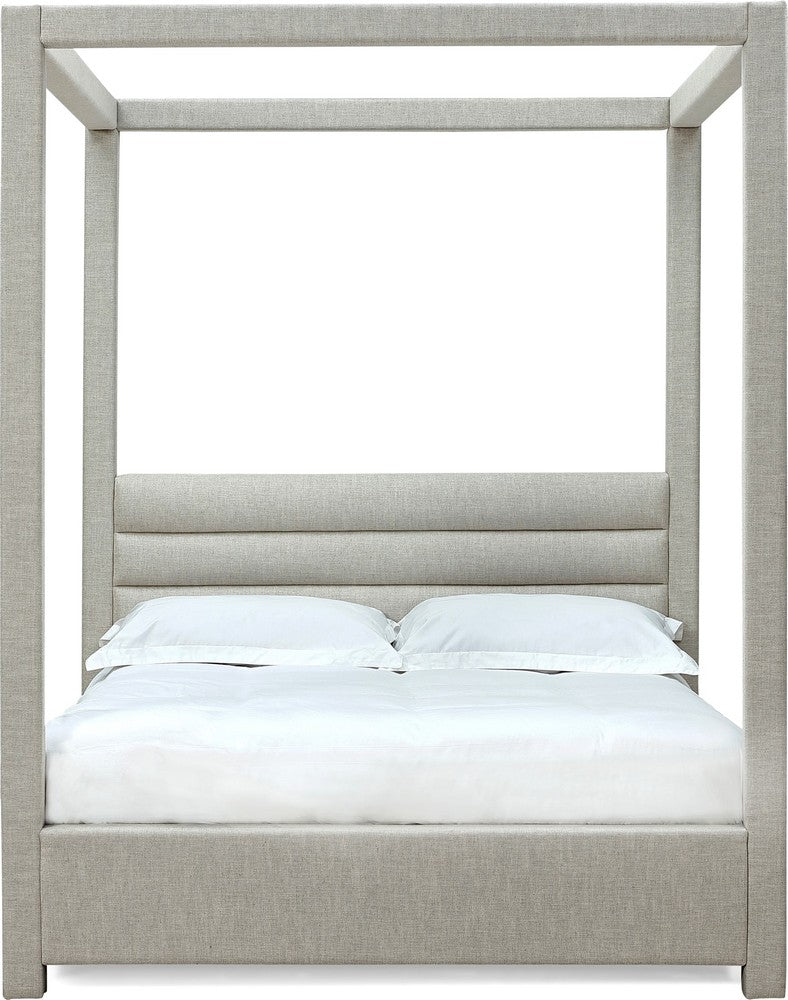 Modus Furniture - Rockford Full-size Upholstered Canopy Bed in Turtle Dove Linen - MQNCH4 view 2