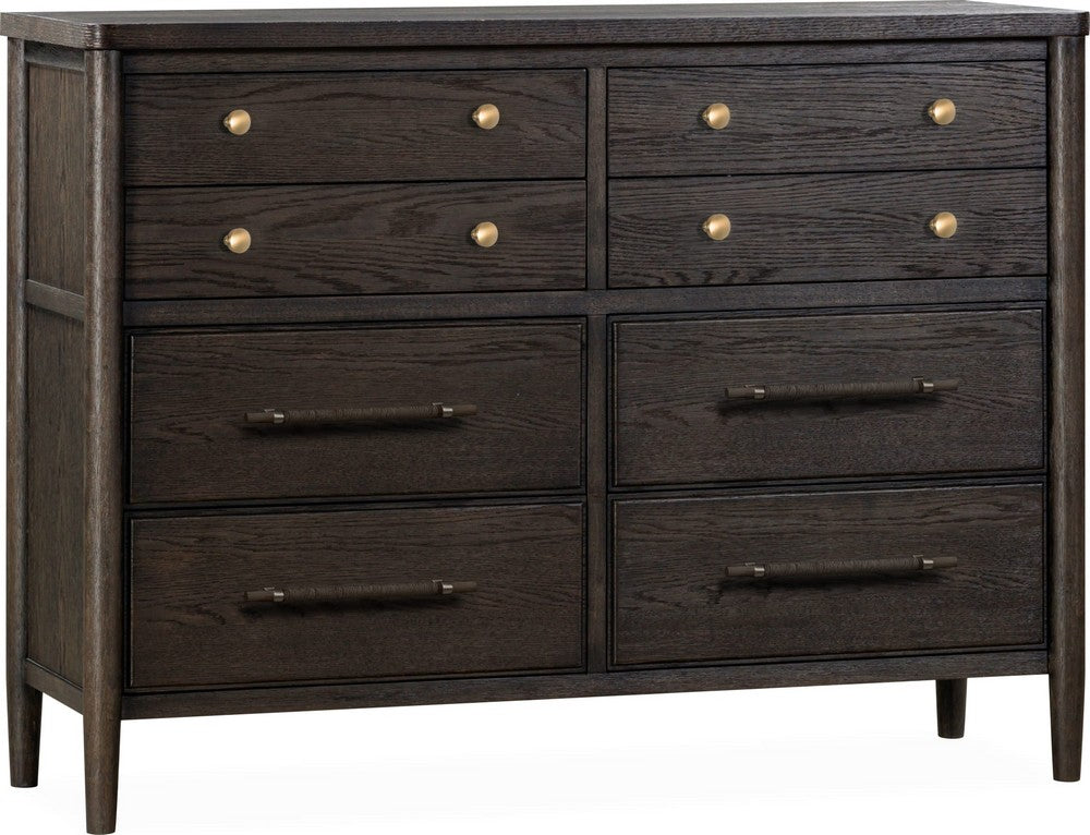Modus Furniture - Rockport Eight Drawer Oak Wood Dresser in Yin - QBTS82T view 1