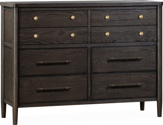 Modus Furniture - Rockport Eight Drawer Oak Wood Dresser in Yin - QBTS82T view 1