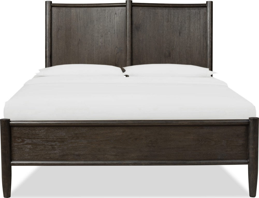 Modus Furniture - Rockport Oak Wood California King-size Platform Bed in Yin - QBTSK6 view 2