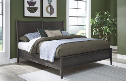 Modus Furniture - Rockport Oak Wood California King-size Platform Bed in Yin - QBTSK6 view 9