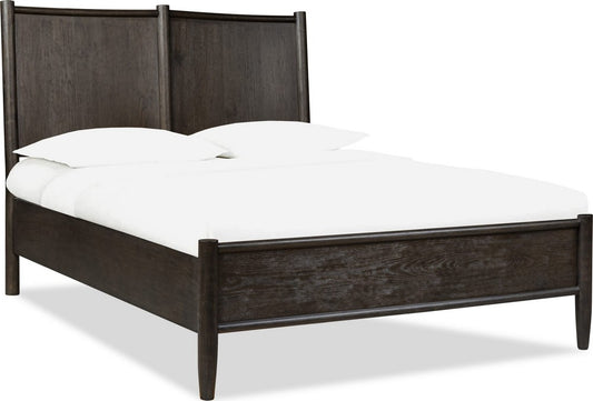 Modus Furniture - Rockport Oak Wood Queen-size Platform Bed in Yin
 - QBTSK5 view 1