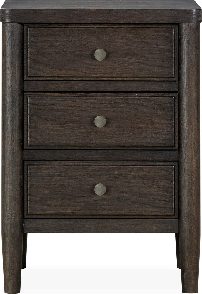 Modus Furniture - Rockport Three Drawer Small Nightstand in Yin - QBTS81D view 2