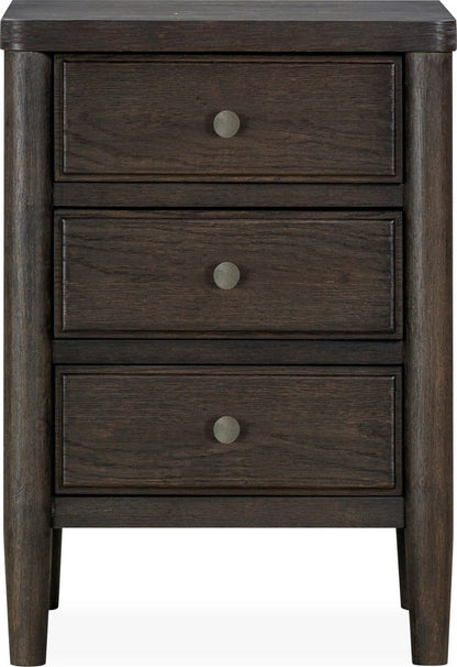 Modus Furniture - Rockport Three Drawer Small Nightstand in Yin - QBTS81D view 2