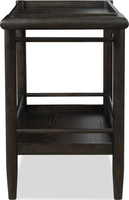 Modus Furniture - Rockport Two Shelf Rolling Bar Cart in Yin - QBTS80 view 3