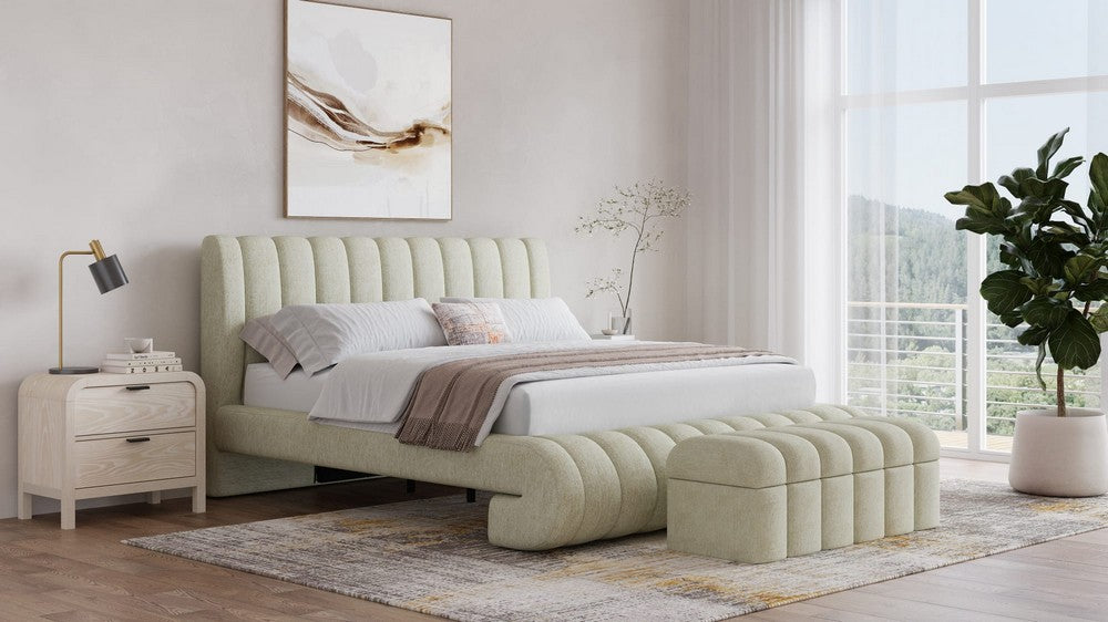 Modus Furniture - Savage California King-size Maximalist Upholstered Bed in Sandy Chenille - SRXKH6 view 8