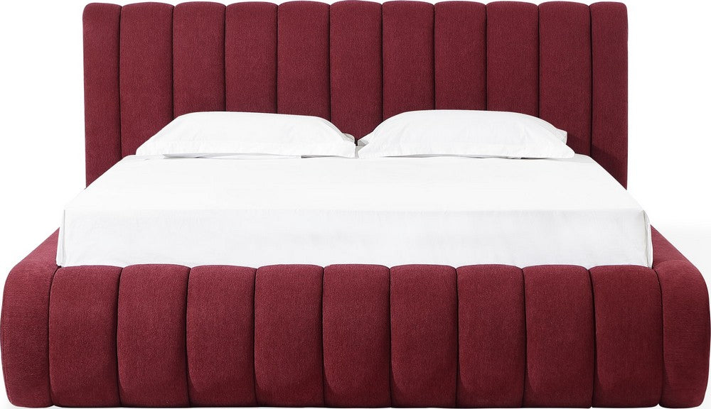 Modus Furniture - Savage King-size Maximalist Upholstered Bed in Ruby Chenille - SRWLH7 view 2