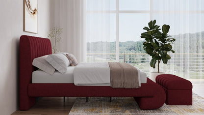 Modus Furniture - Savage King-size Maximalist Upholstered Bed in Ruby Chenille - SRWLH7 view 7