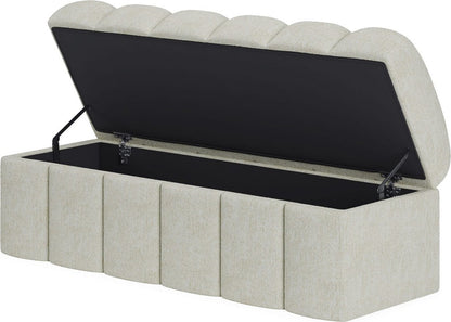 Modus Furniture - Savage Upholstered Storage Bench in Sandy Chenille - SRXK88 view 3