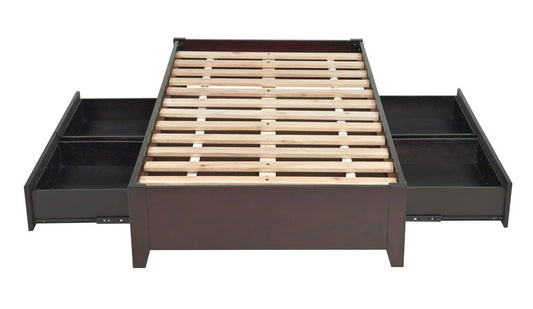 Modus Furniture - Simple Twin-size Platform Storage Bed in Espresso - SP23D3 veiw 1
