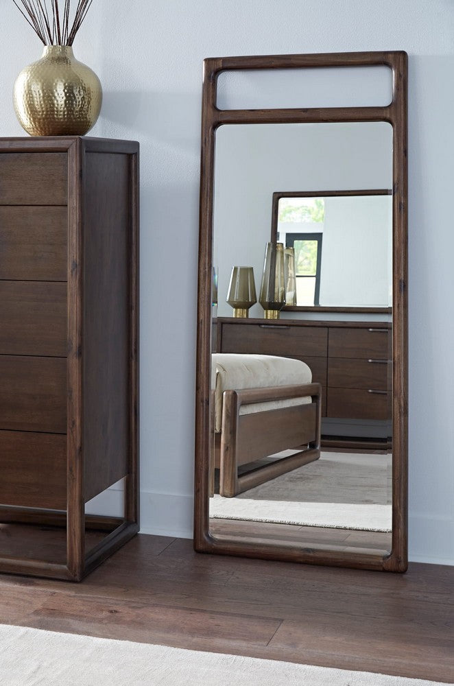 Modus Furniture - Sol Beveled Glass Floor Mirror in Brown Spce - NXLJ83FL view 5