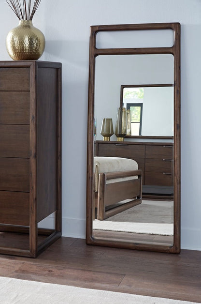 Modus Furniture - Sol Beveled Glass Floor Mirror in Brown Spce - NXLJ83FL view 5