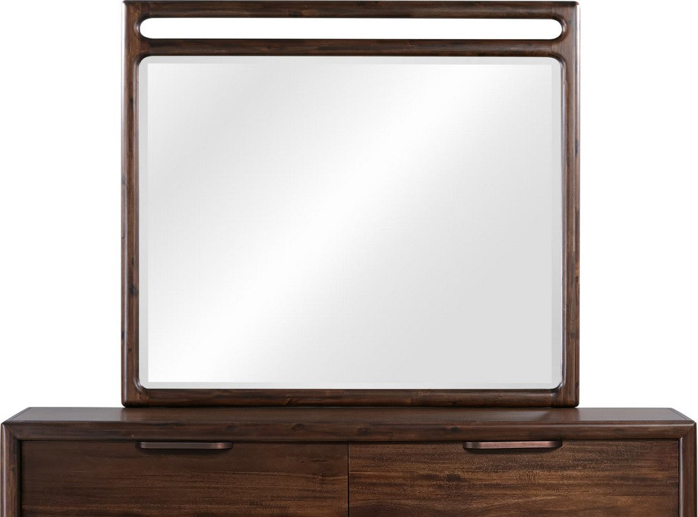 Modus Furniture - Sol Beveled Glass Wall or Dresser Mirror in Brown Spice - NXLJ83B view 3