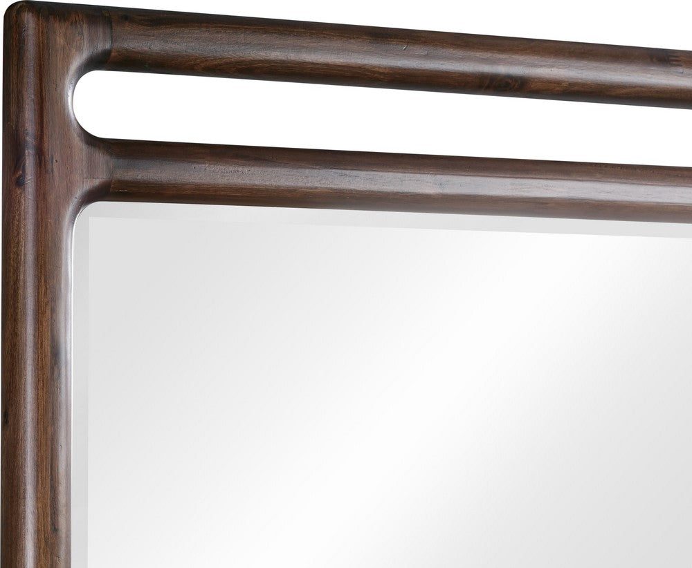 Modus Furniture - Sol Beveled Glass Wall or Dresser Mirror in Brown Spice - NXLJ83B view 4