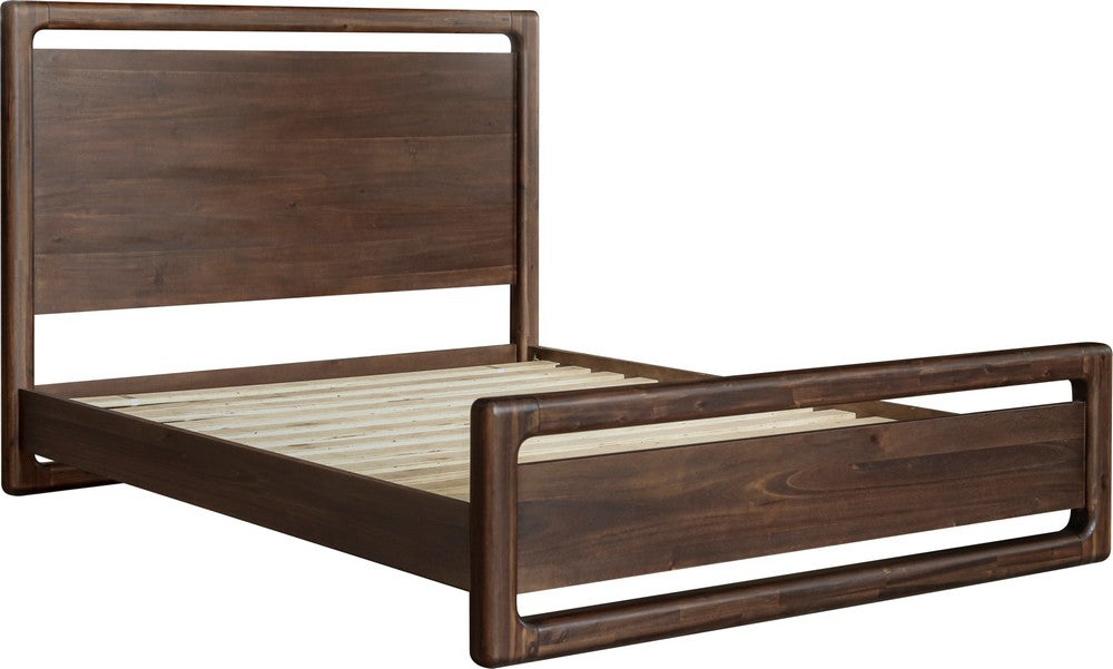 Modus Furniture - Sol Queen-size Acacia Wood Platform Bed in Brown Spice - NXLJH5 view 4