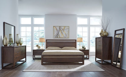 Modus Furniture - Sol Queen-size Acacia Wood Platform Bed in Brown Spice - NXLJH5 view 10