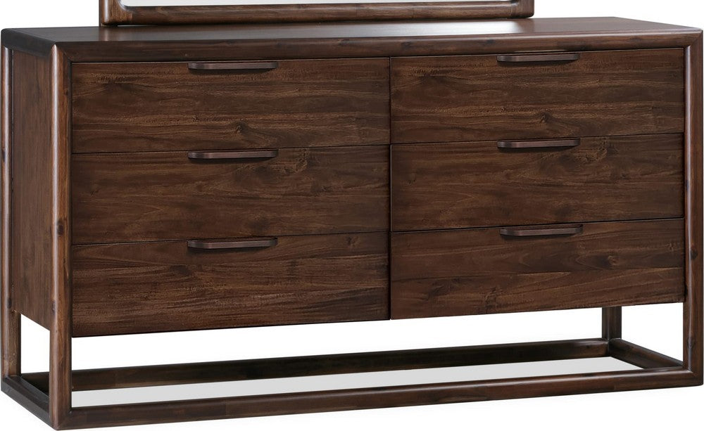Modus Furniture - Sol Six Drawer Acacia Wood Dresser in Brown Spice - NXLJ82 view 1