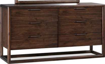 Modus Furniture - Sol Six Drawer Acacia Wood Dresser in Brown Spice - NXLJ82 view 1