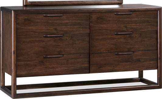 Modus Furniture - Sol Six Drawer Acacia Wood Dresser in Brown Spice - NXLJ82 view 1