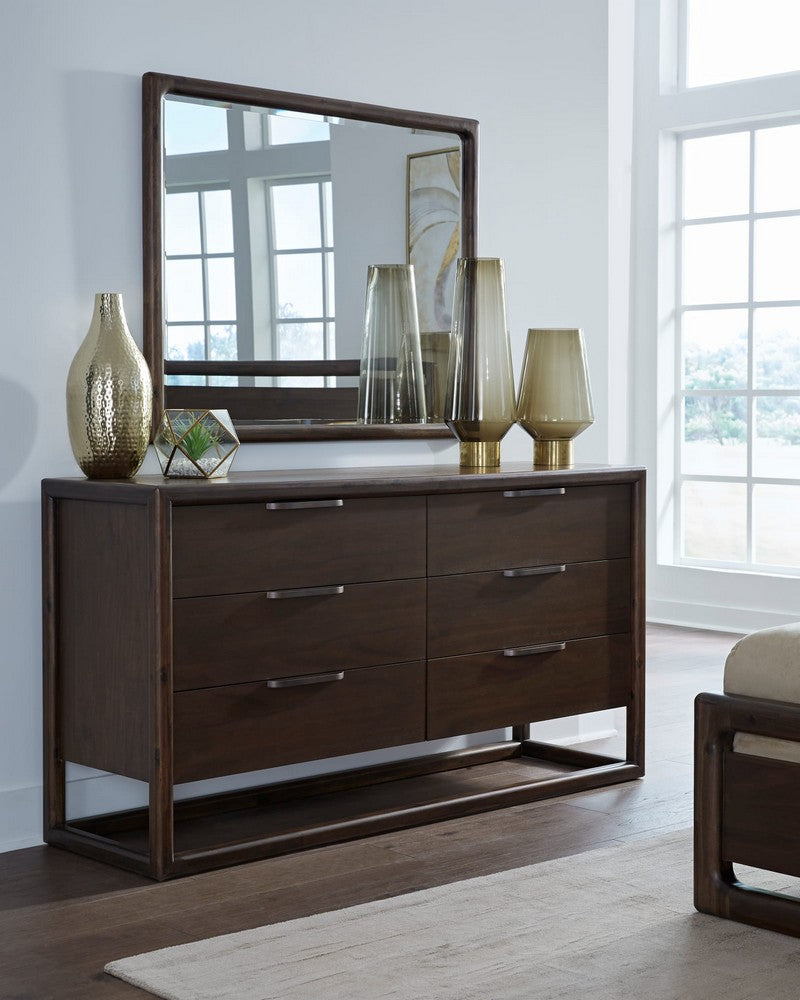Modus Furniture - Sol Six Drawer Acacia Wood Dresser in Brown Spice - NXLJ82 view 6