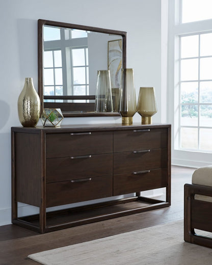 Modus Furniture - Sol Six Drawer Acacia Wood Dresser in Brown Spice - NXLJ82 view 6