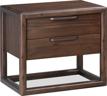 Modus Furniture - Sol Two Drawer USB-Charging Nightstand in Brown Spice - NXLJ81 view 1