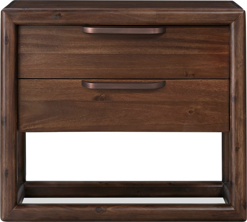 Modus Furniture - Sol Two Drawer USB-Charging Nightstand in Brown Spice - NXLJ81 view 2