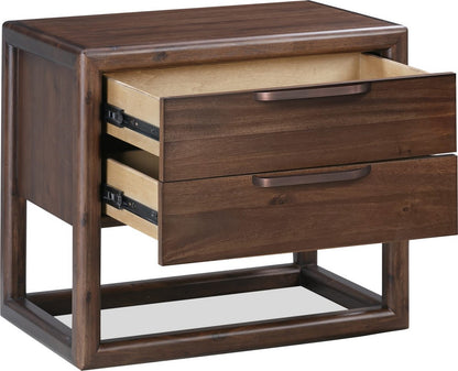 Modus Furniture - Sol Two Drawer USB-Charging Nightstand in Brown Spice - NXLJ81 view 3