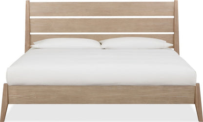 Modus Furniture - Sumire California King-size Slatted Ash Wood Platform Bed in Ginger - QETWH6 view 2